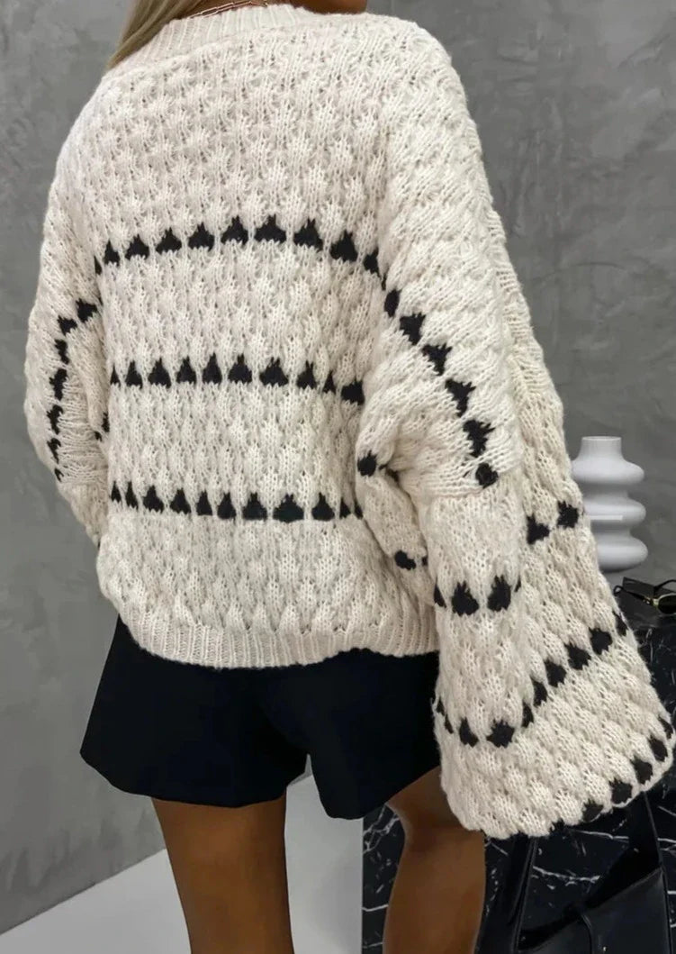 Faye | Suéter Texturizado de Cuello Redondo