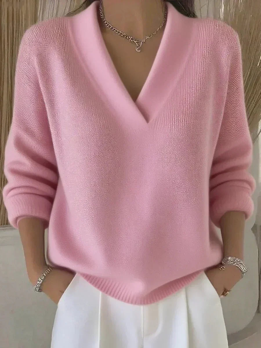 Violeta | Suéter Holgado con Cuello de Pico