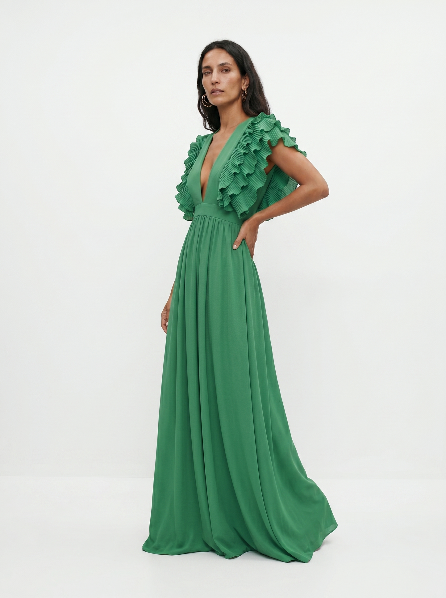 Teresa | Vestido largo elegante con escote en V
