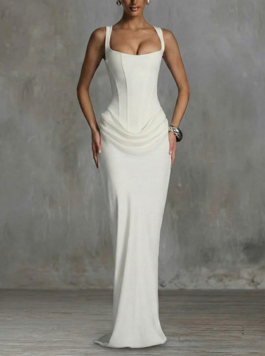 Elena | Vestido Maxi de Escote Cuadrado