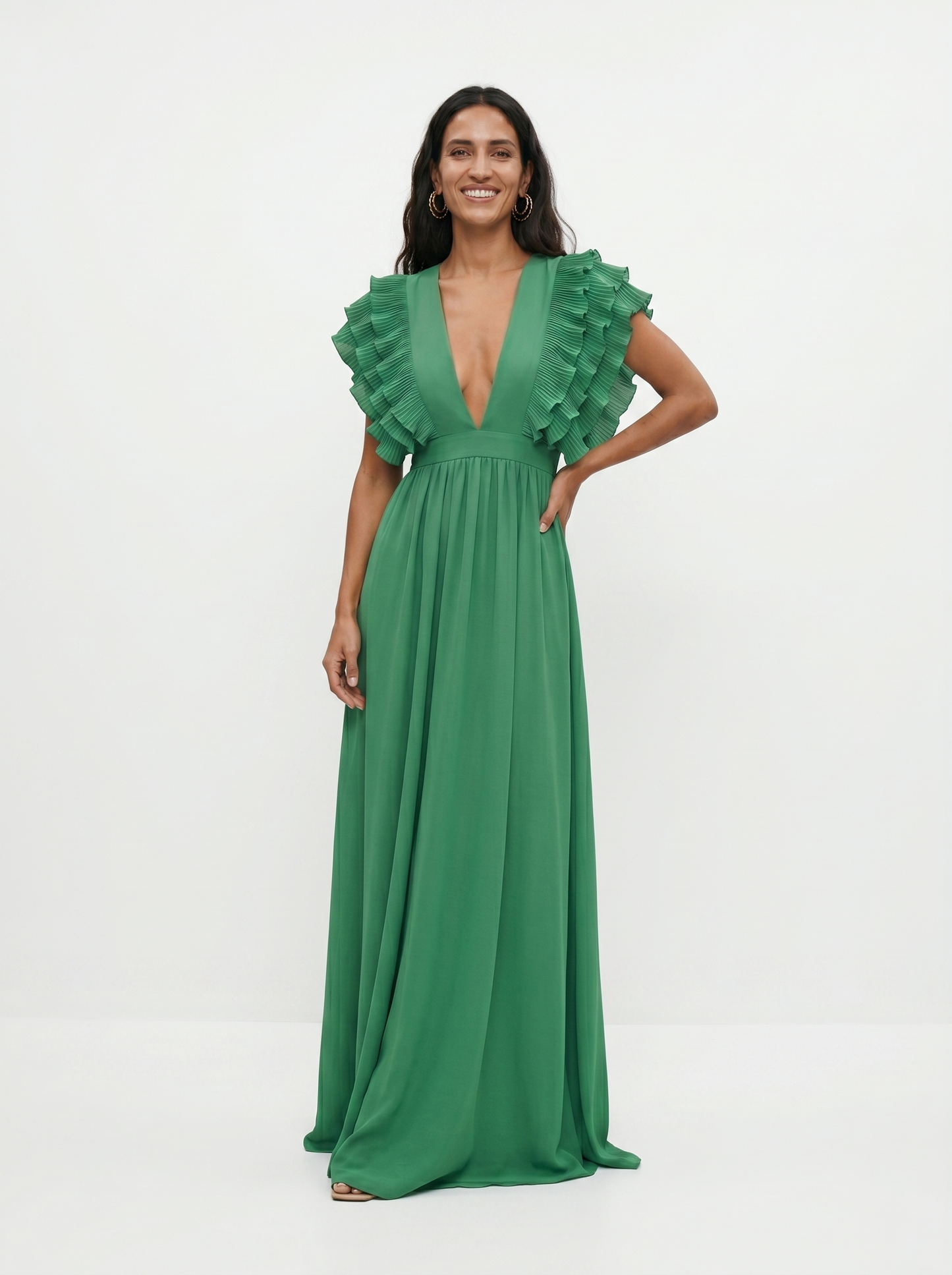 Teresa | Vestido largo elegante con escote en V