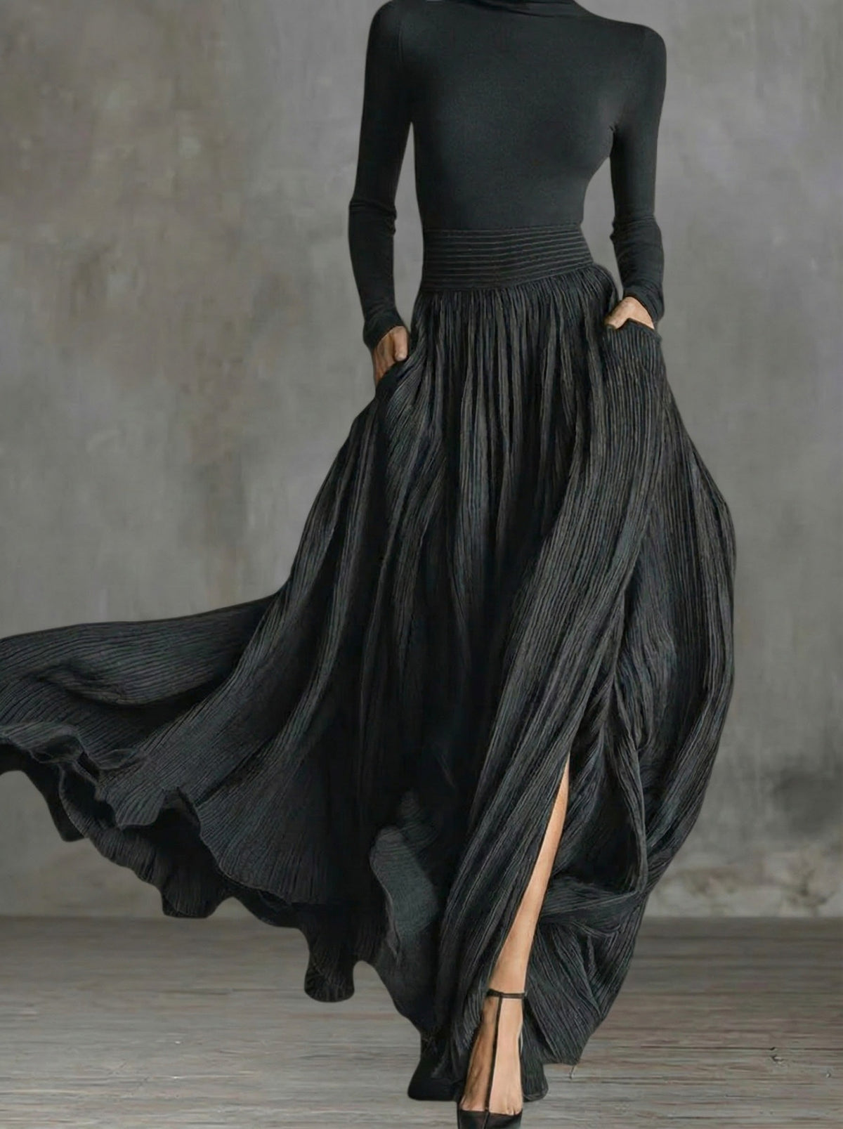 Renata | Vestido Maxi de Tiro Alto