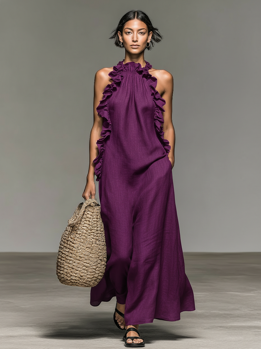 Lora | Vestido Maxi con Bolsillos