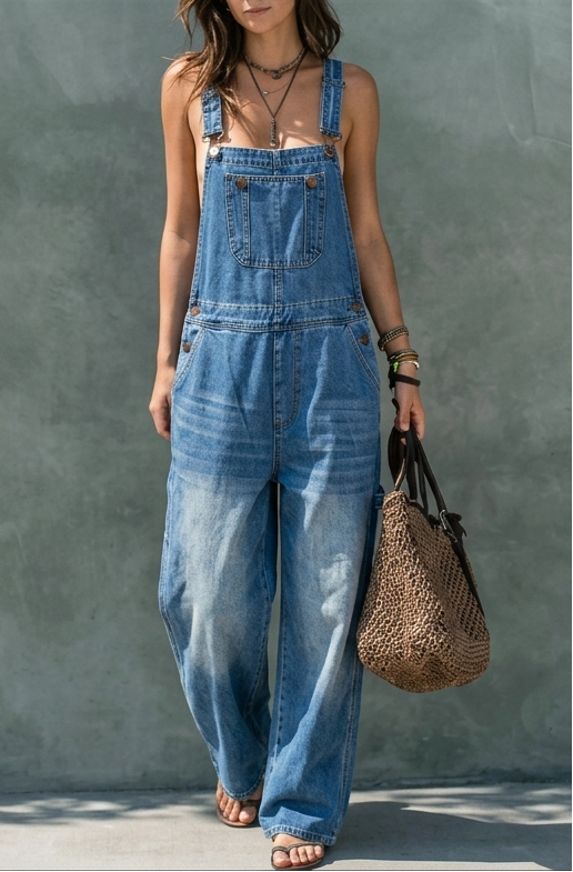 Harper | Jumpsuit de Mezclilla con Cintura Elástica