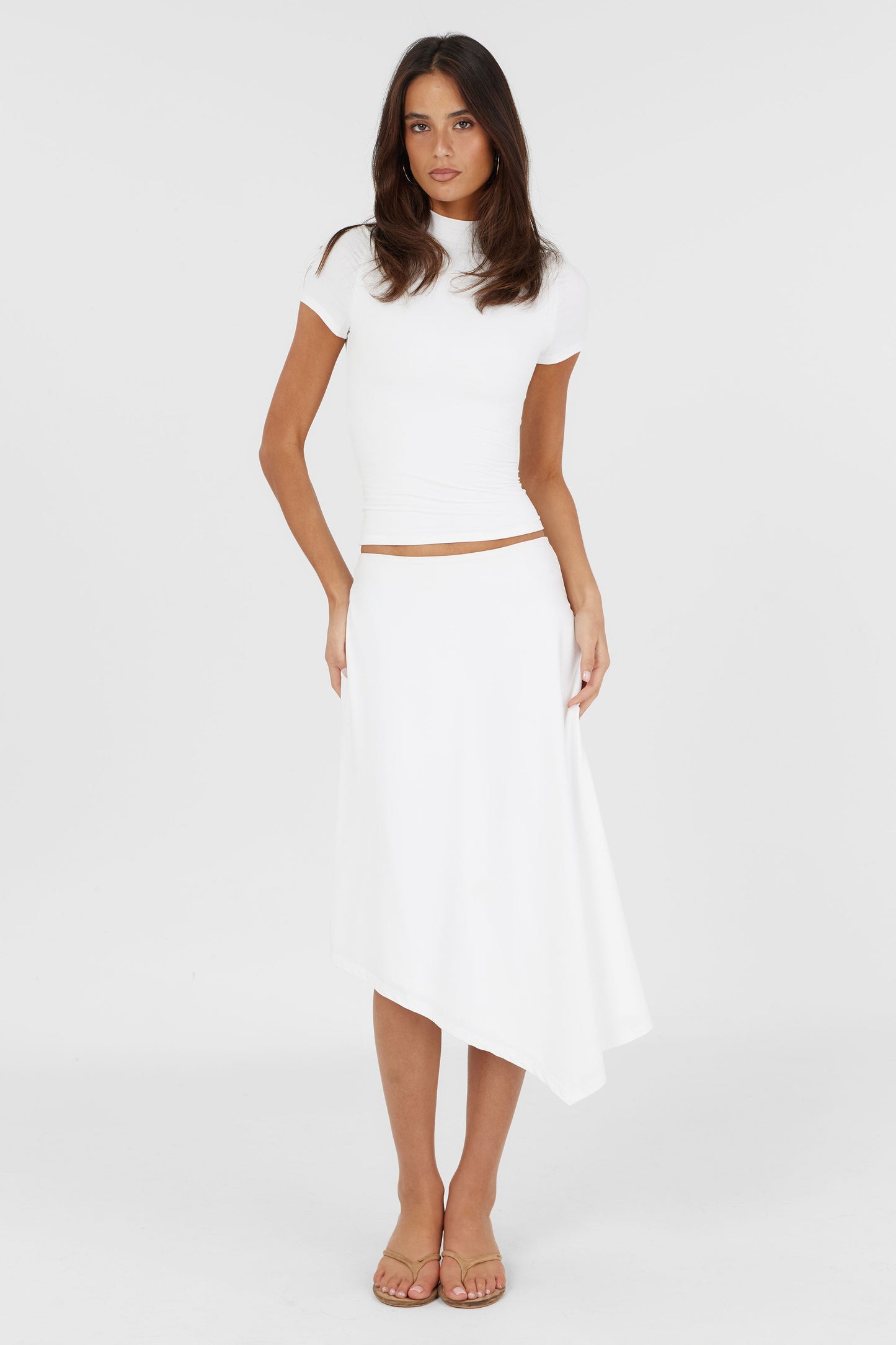 Falda Midi Madeleine Blanca