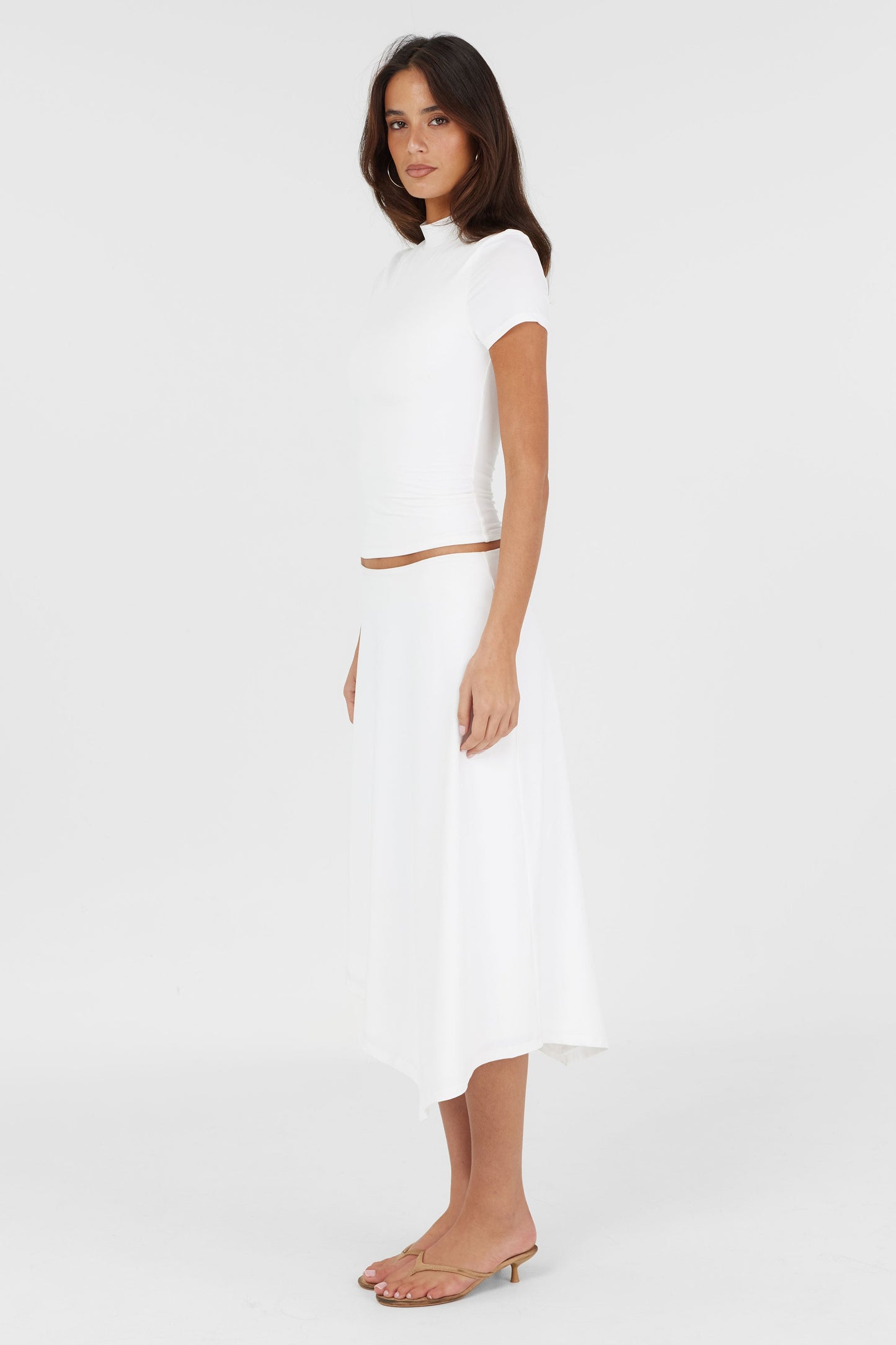 Falda Midi Madeleine Blanca