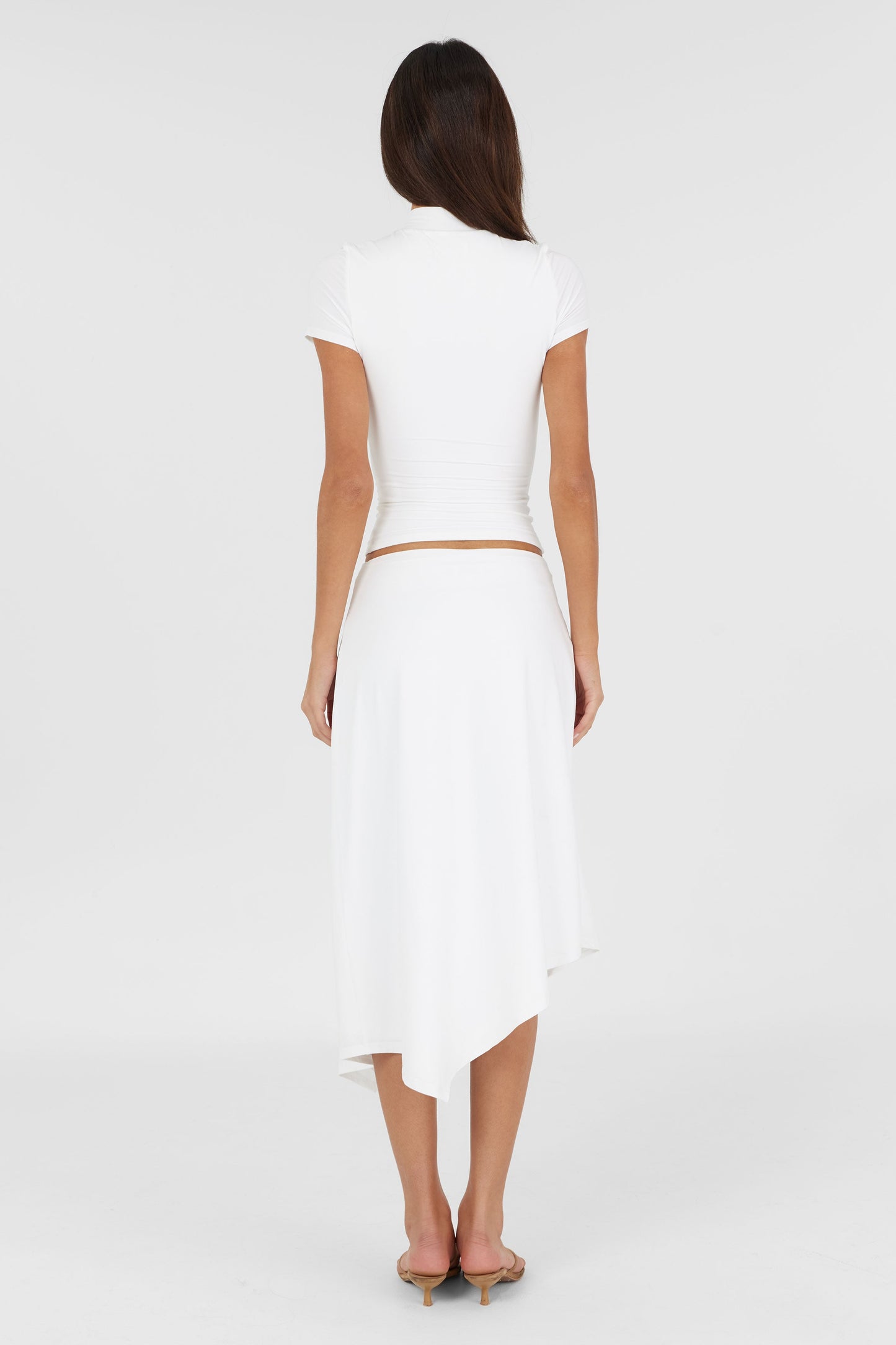 Falda Midi Madeleine Blanca