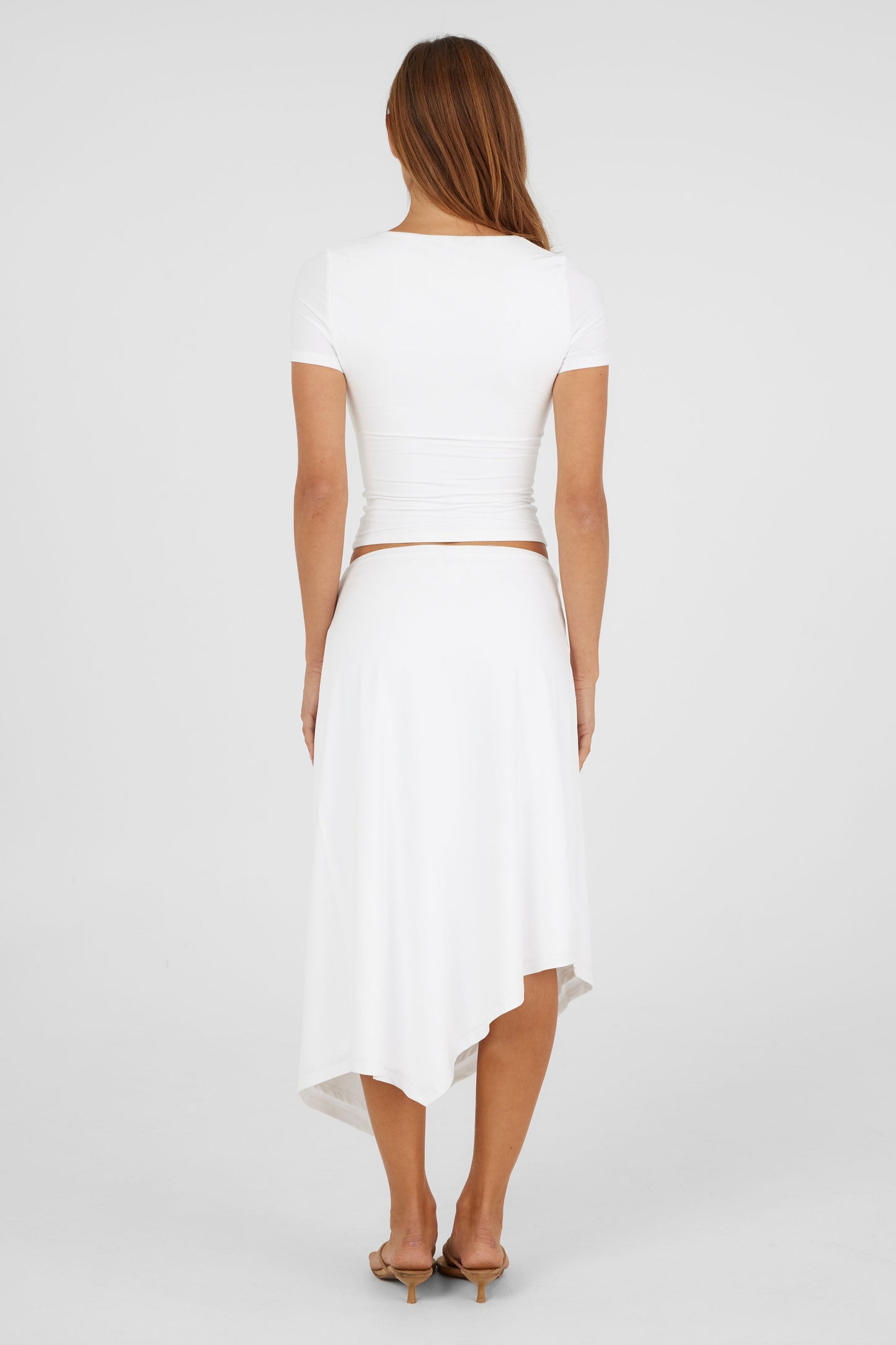 Falda Midi Madeleine Blanca