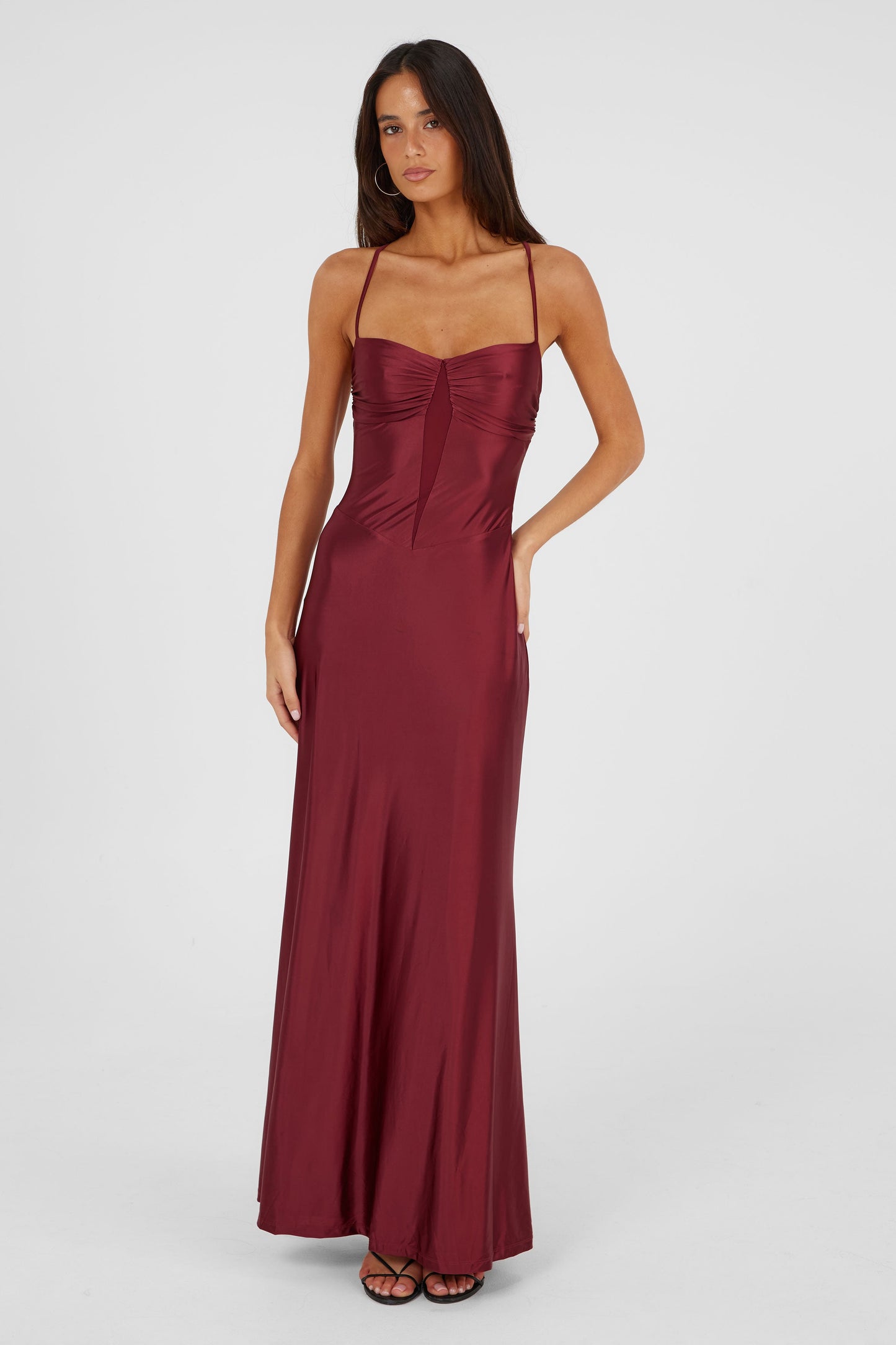 Vestido Largo Georgette Rojo