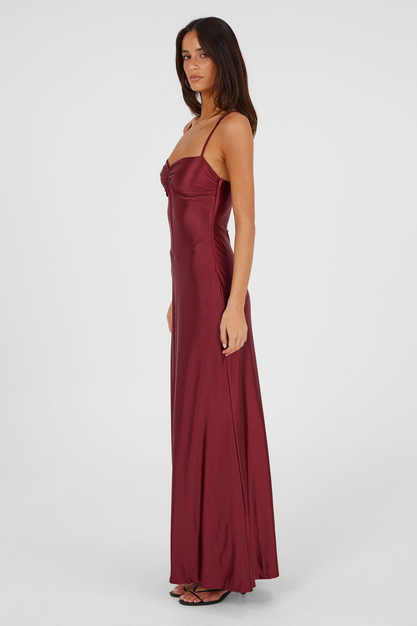 Vestido Largo Georgette Rojo