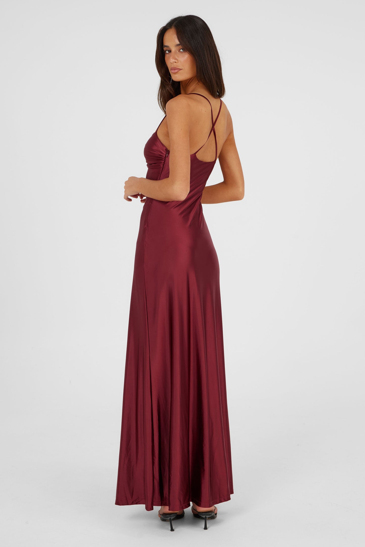 Vestido Largo Georgette Rojo