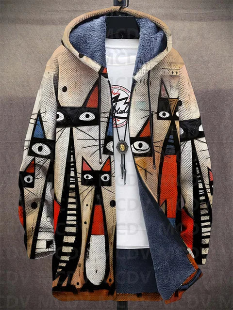Preston | Chamarra con capucha de estampado artístico