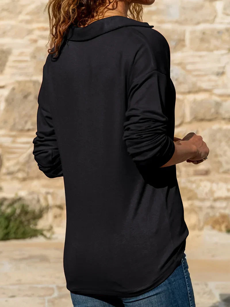 Georgia | Blusa Elegante con Medio Cierre