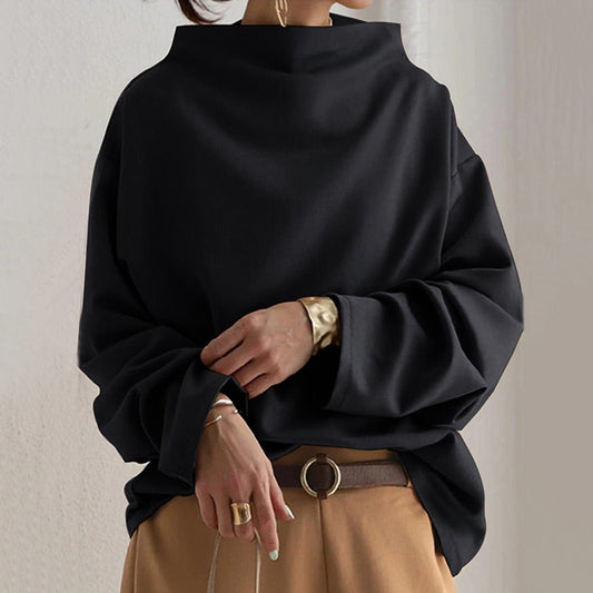 Joan | Blusa Drapeada de Cuello Alto