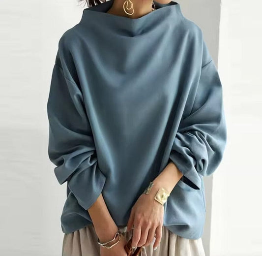 Joan | Blusa Drapeada de Cuello Alto