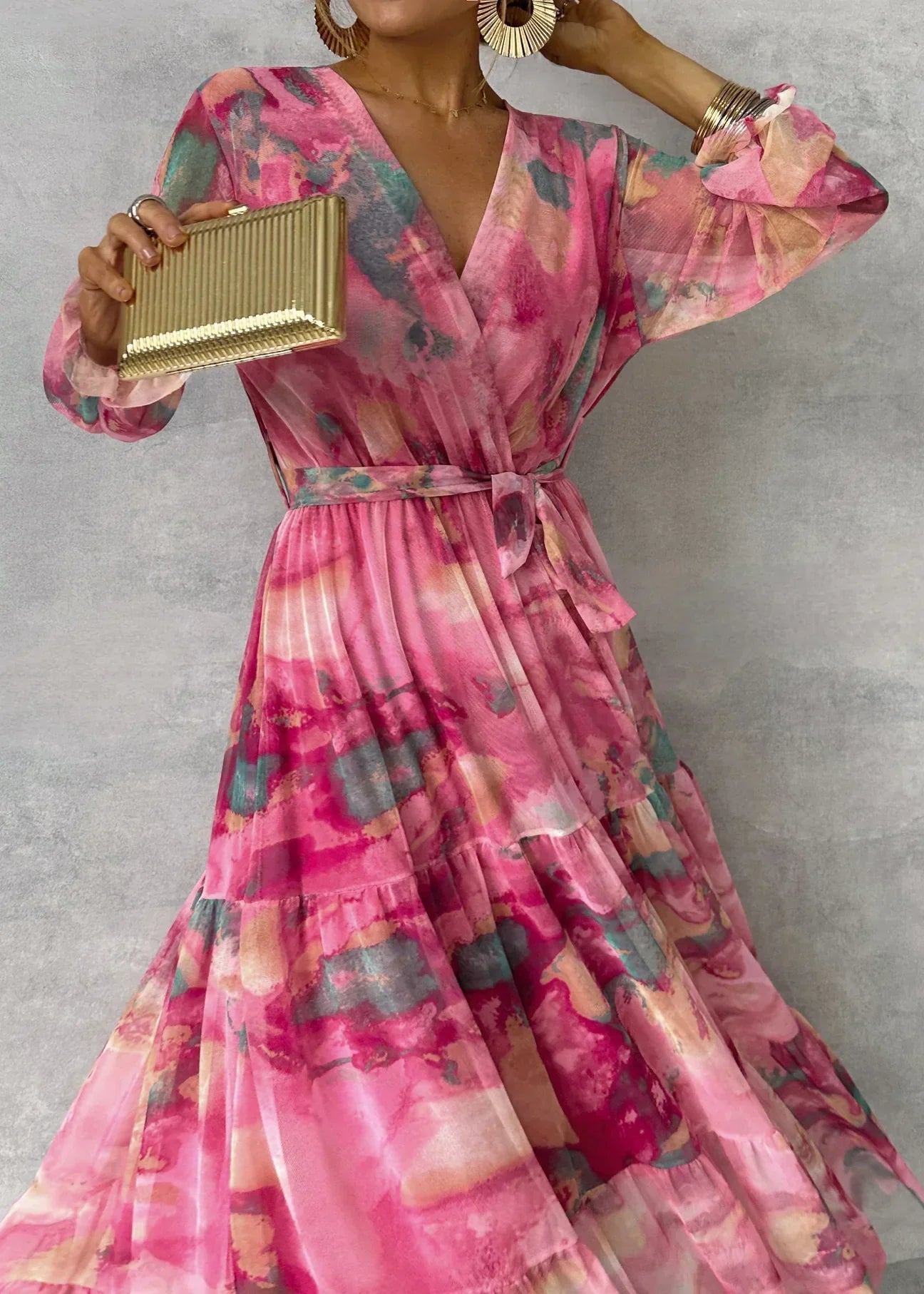Hazel | Wrap Dress with Floral Print