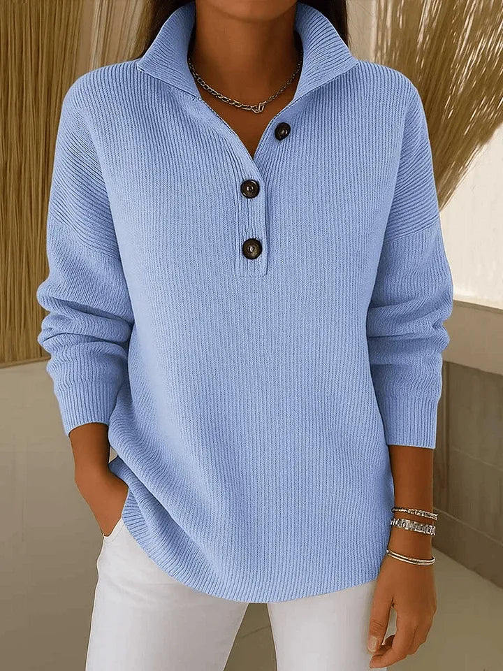 Amparo | Suéter Polo con Cuello de Pico