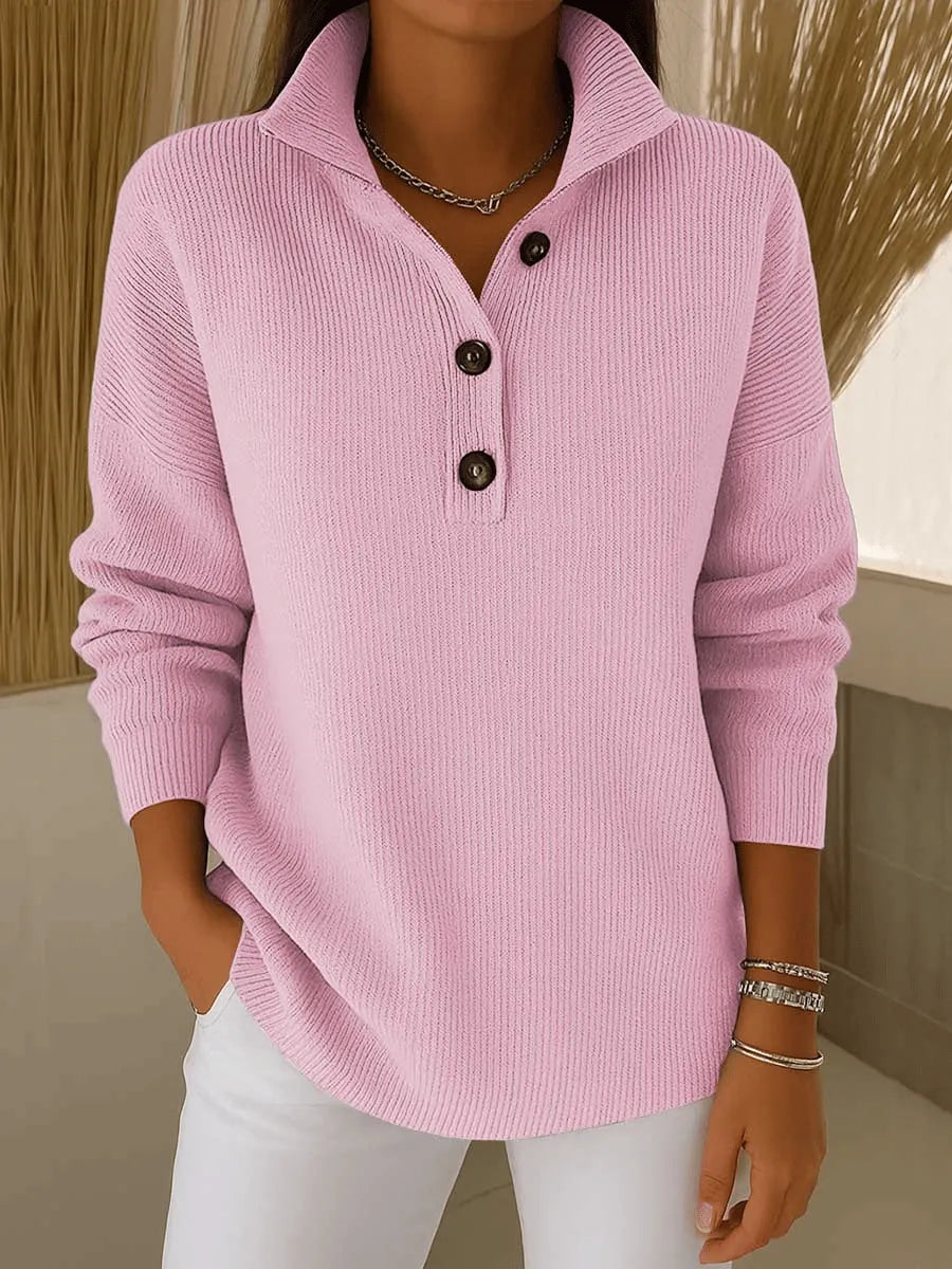 Amparo | Suéter Polo con Cuello de Pico