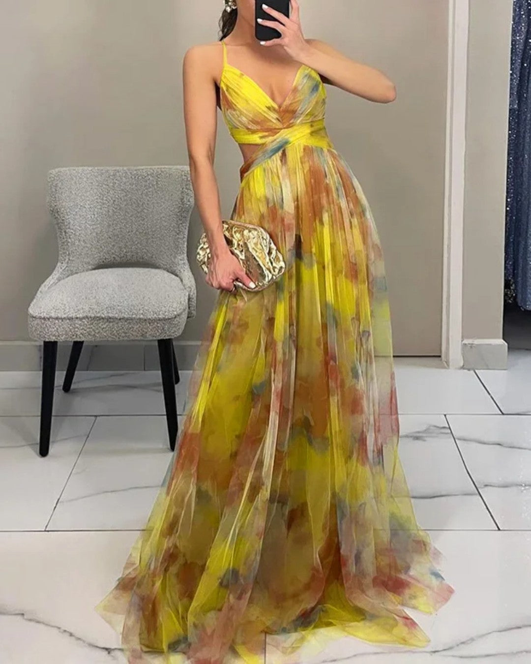 Giselle | Enchanting Floral Print Maxi Dress