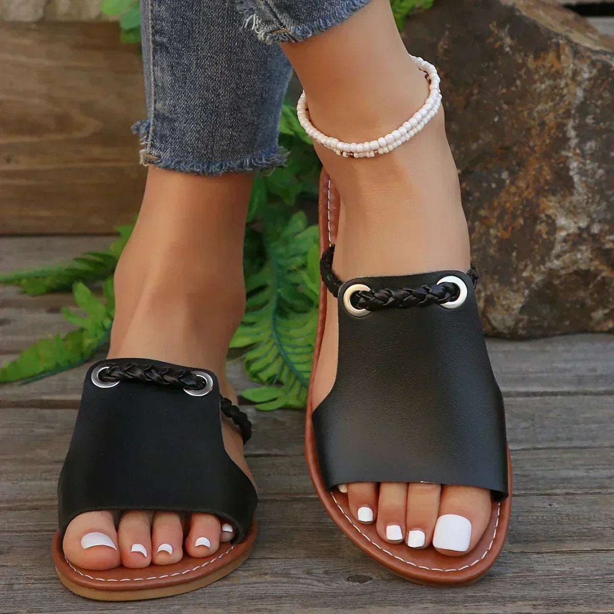 Sandalias Trenzadas Fáciles de Poner