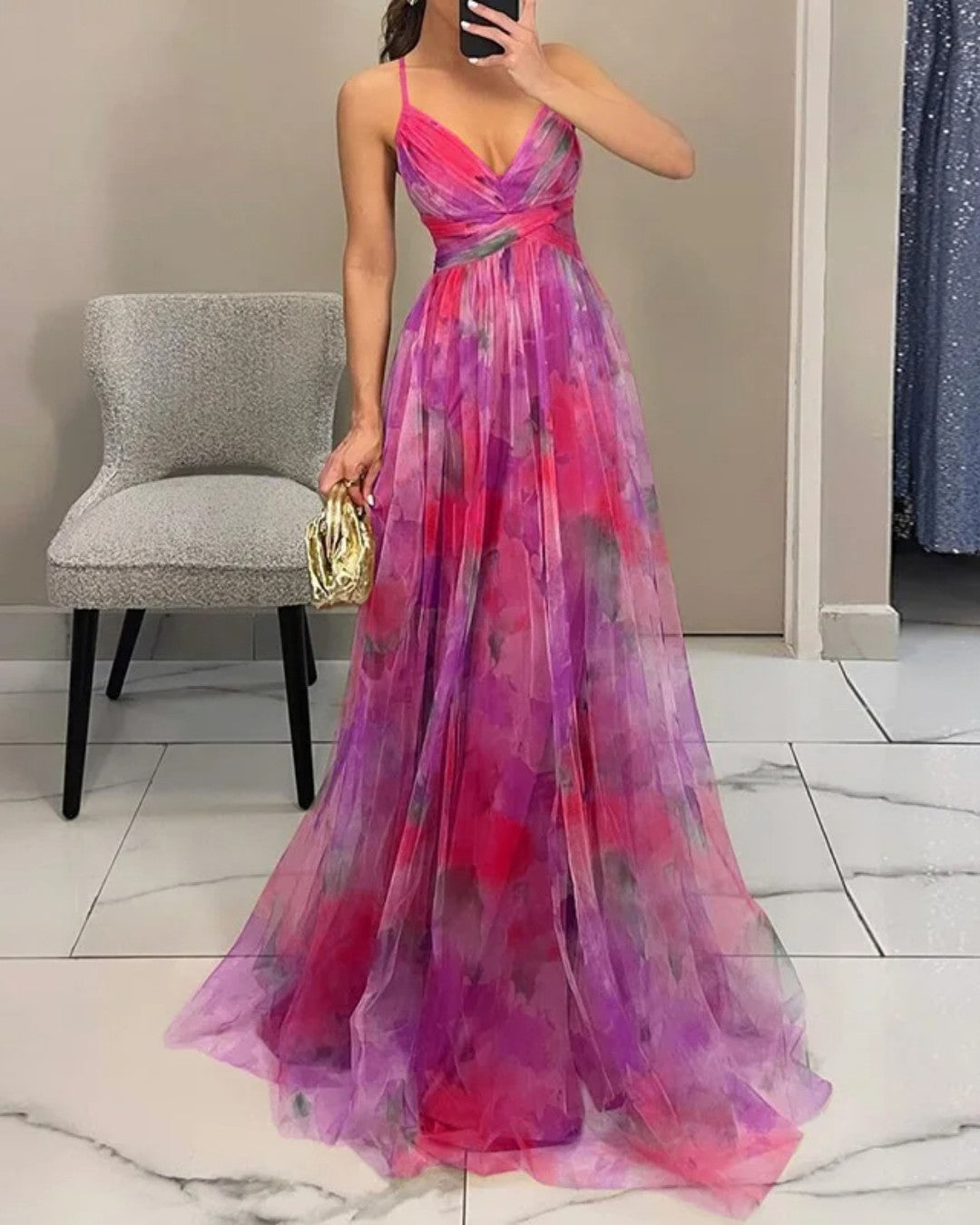 Giselle | Enchanting Floral Print Maxi Dress
