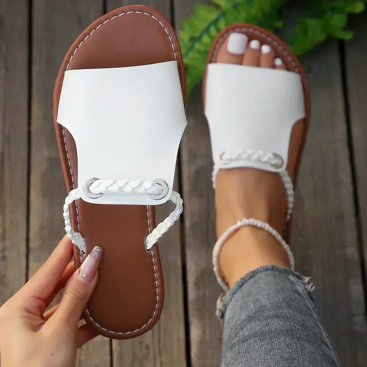 Sandalias Trenzadas Fáciles de Poner