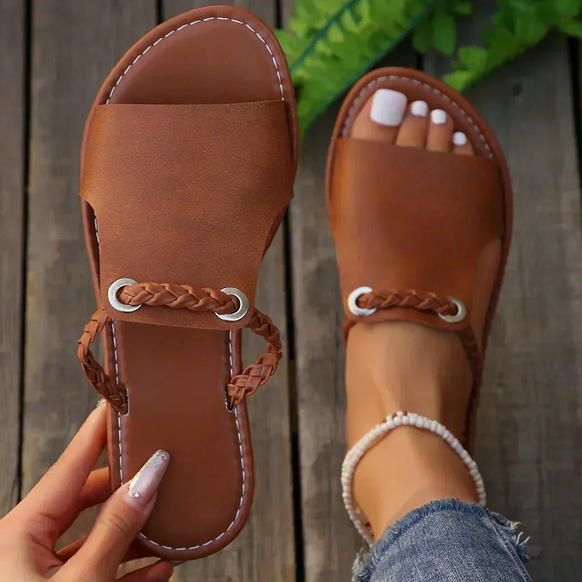Sandalias Trenzadas Fáciles de Poner