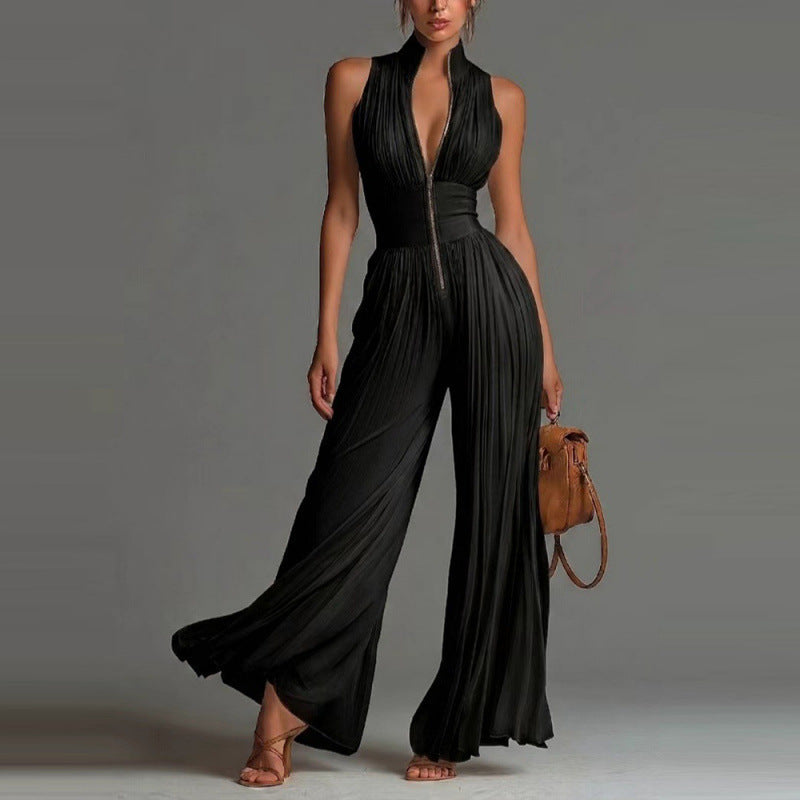 Sofía - Jumpsuit Plisado de Chifón Floral