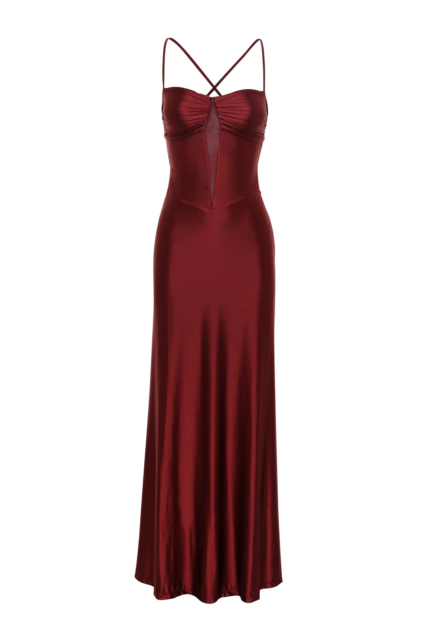 Vestido Largo Georgette Rojo