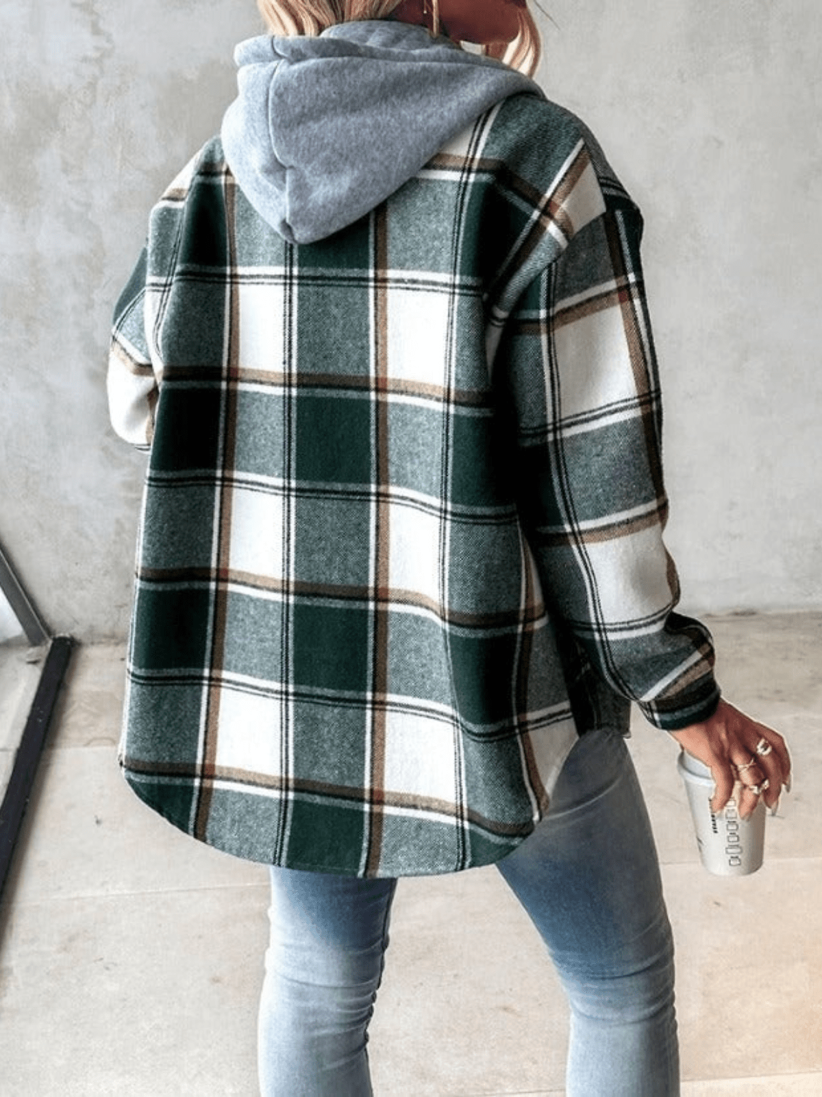 Harlow | Chamarra-Camisa a Cuadros con Capucha