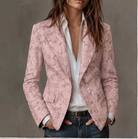 Estelle | Blazer Jacquard de Cachemira Entallado