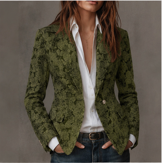 Estelle | Blazer Jacquard de Cachemira Entallado