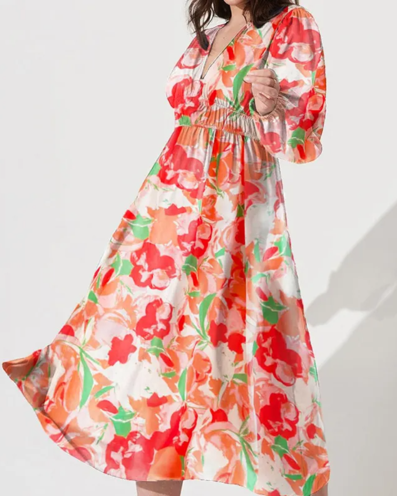 Celine | Feminine Dress with Floral Print