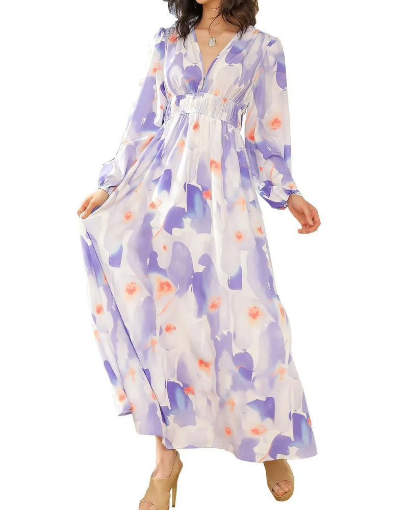 Celine | Feminine Dress with Floral Print
