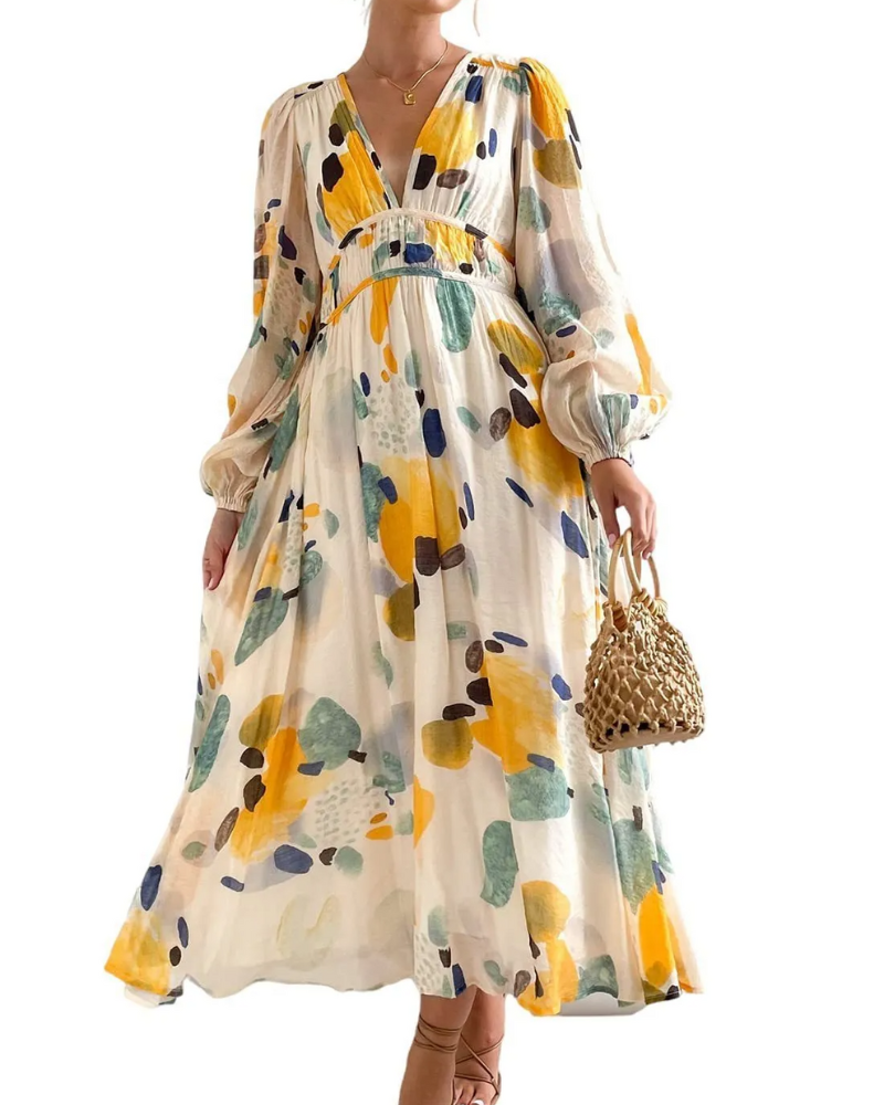 Celine | Feminine Dress with Floral Print