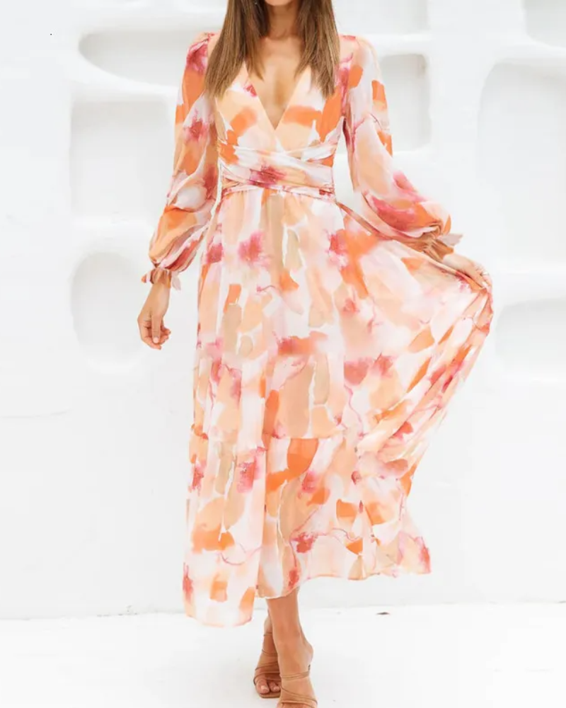 Celine | Feminine Dress with Floral Print