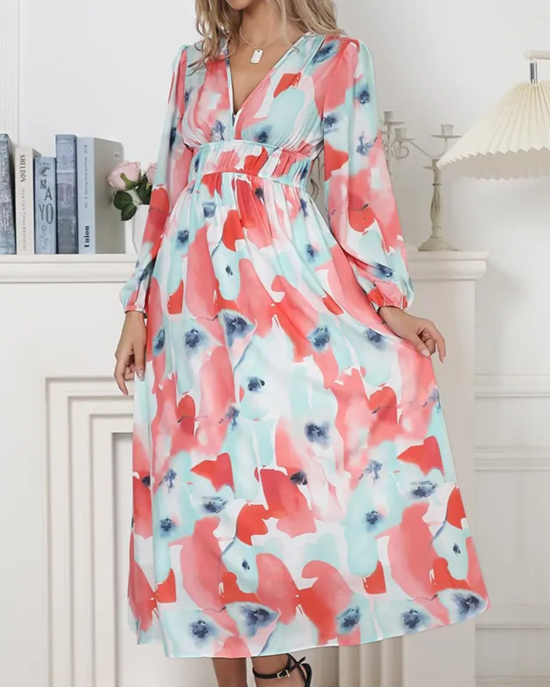 Celine | Feminine Dress with Floral Print