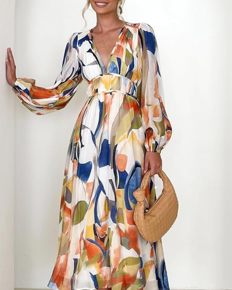 Celine | Feminine Dress with Floral Print