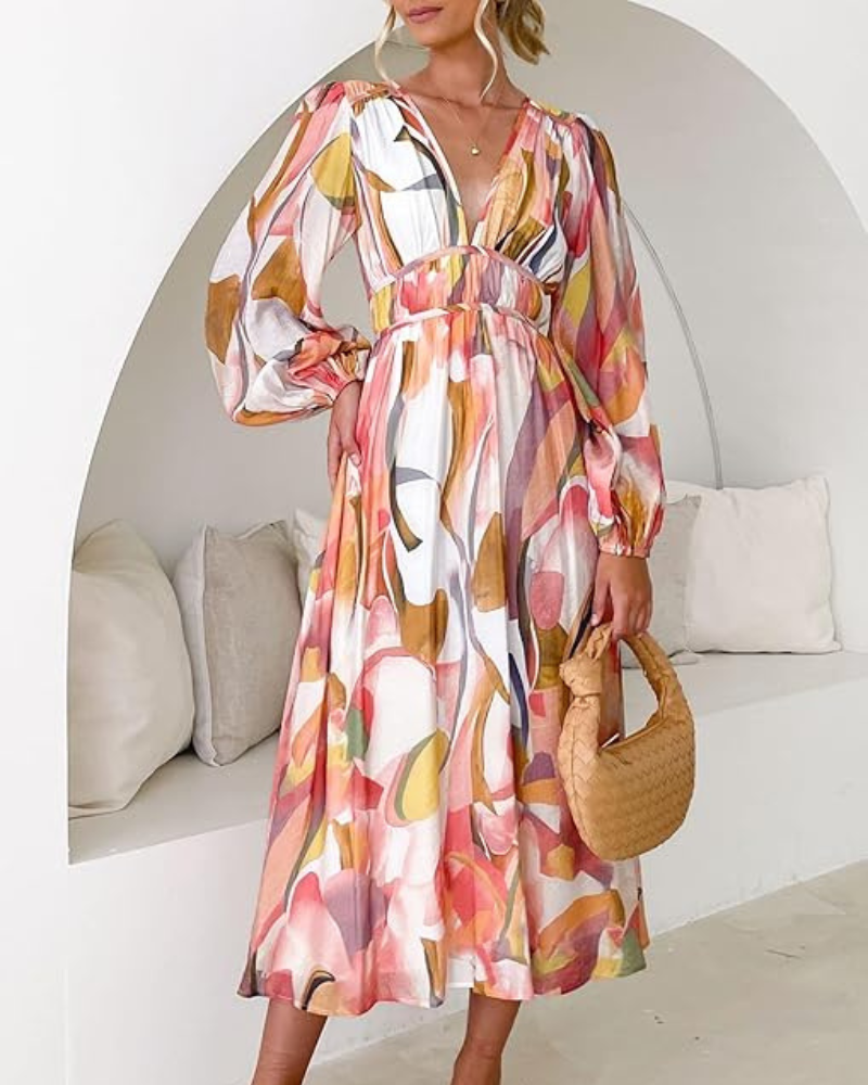 Celine | Feminine Dress with Floral Print