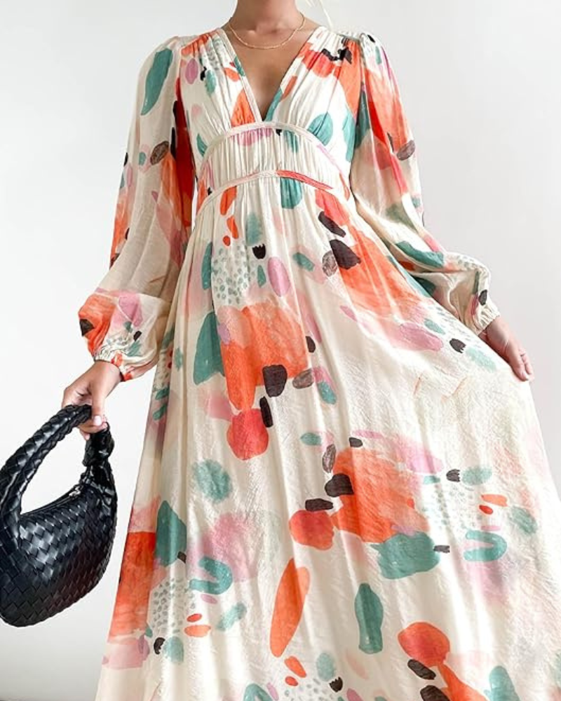 Celine | Feminine Dress with Floral Print