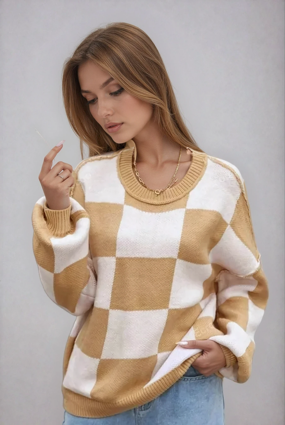 Wynne | Suéter Oversize a Cuadros