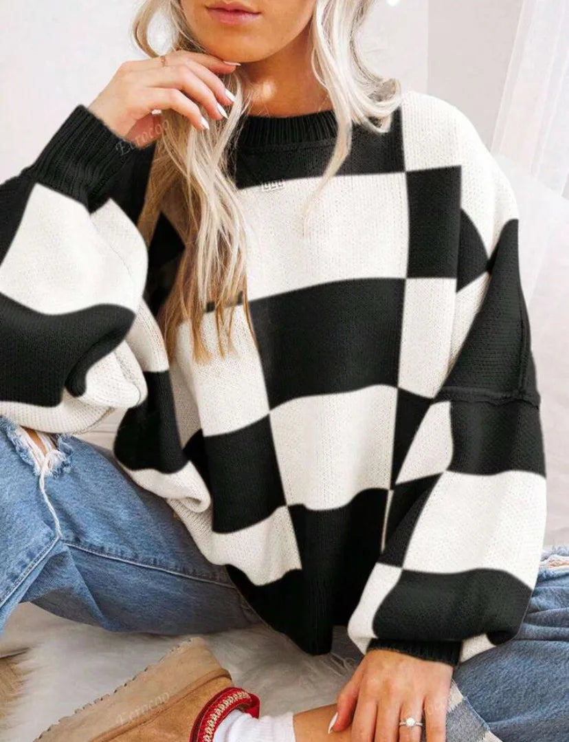 Wynne | Suéter Oversize a Cuadros