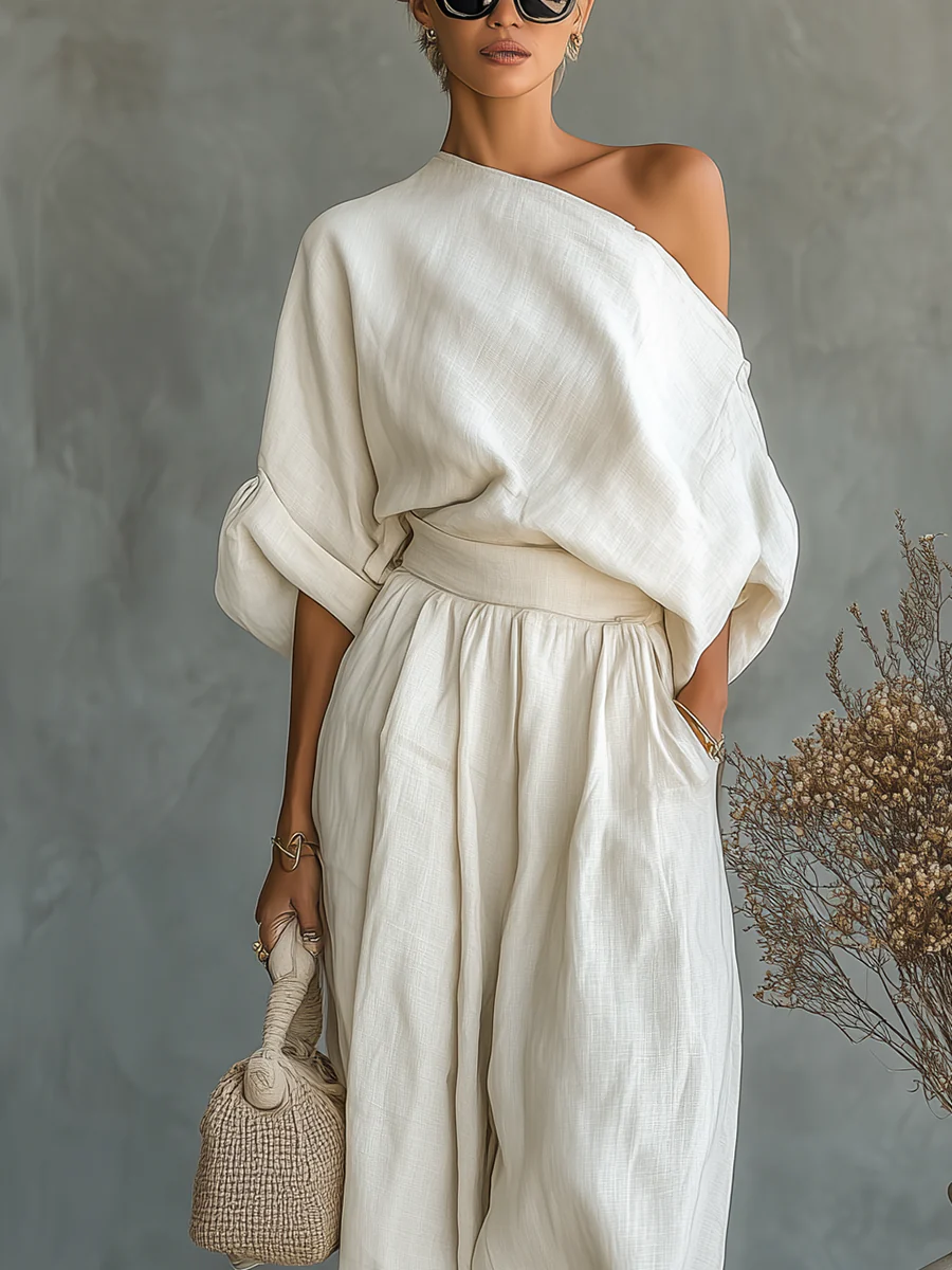 Eleonora – Conjunto Elegante de Dos Piezas Un Hombro