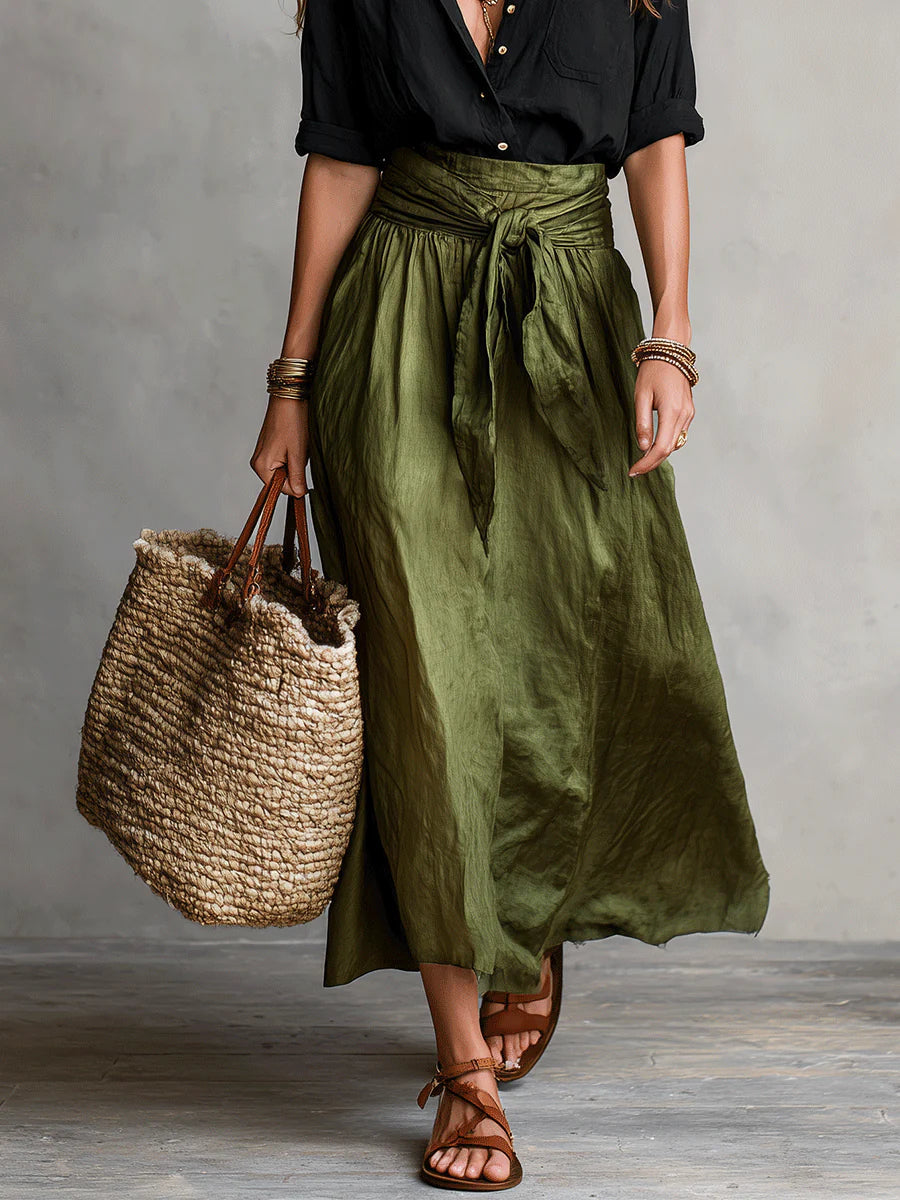 Martina | Vestido maxi de un hombro, elegante y fluido