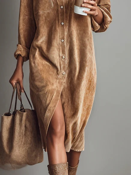 Mariana | Vestido Midi de Pana