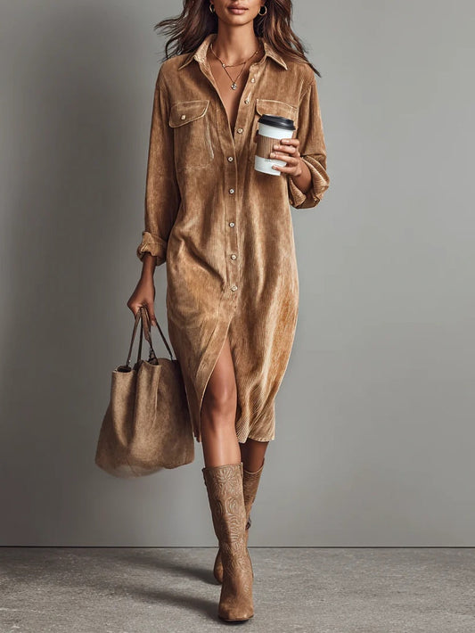 Mariana | Vestido Midi de Pana