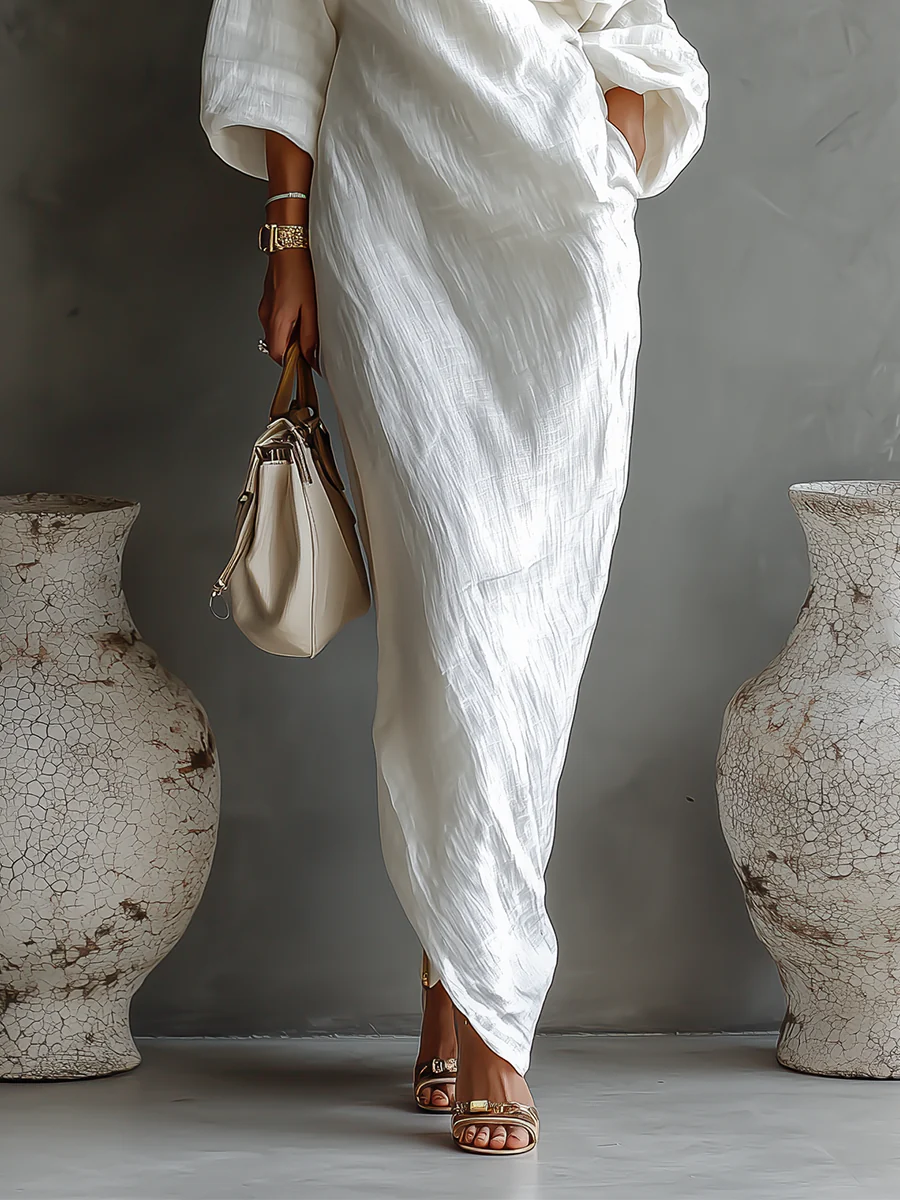 Beatrice | Vestido maxi de un hombro con encanto refinado