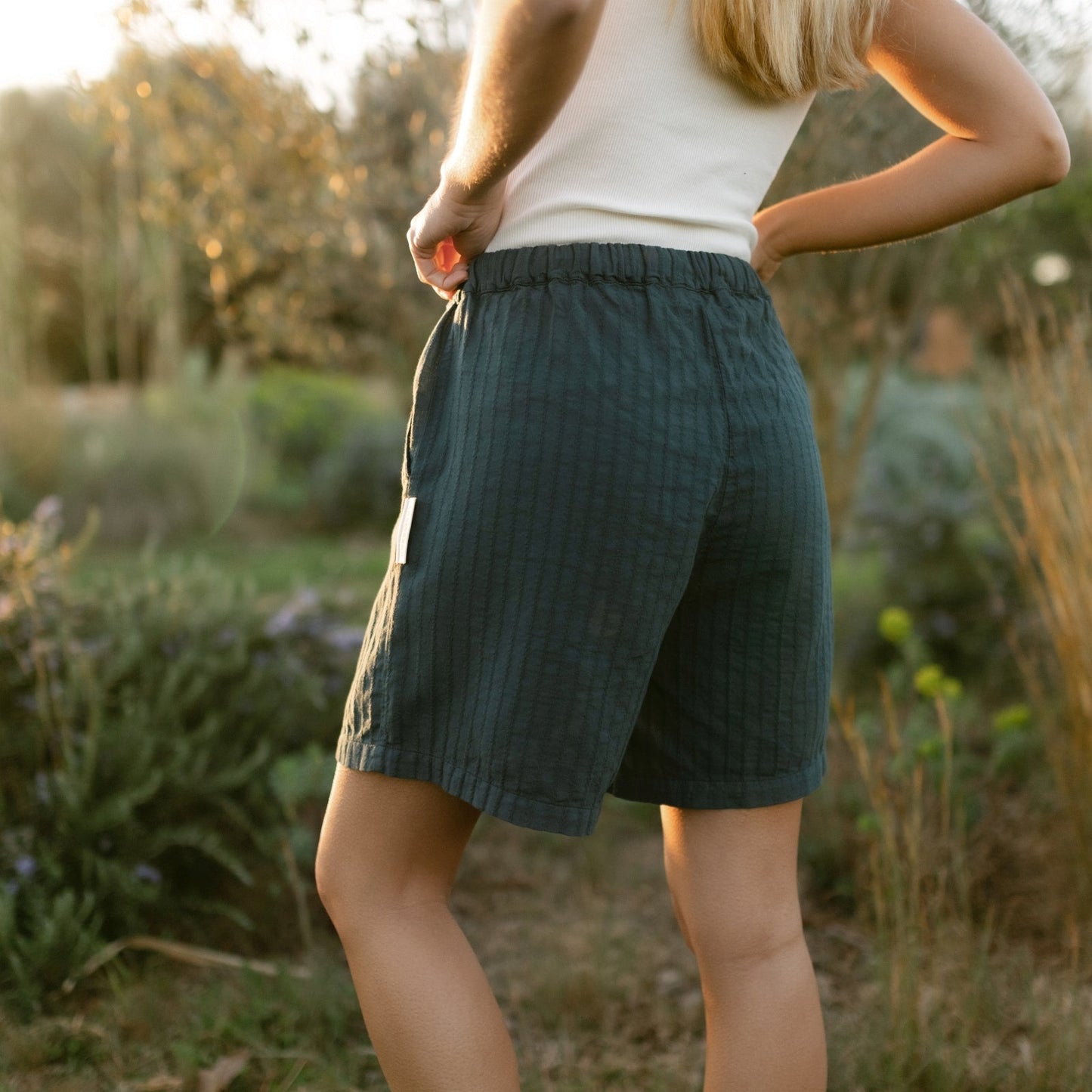 Shorts Tinja de rayas