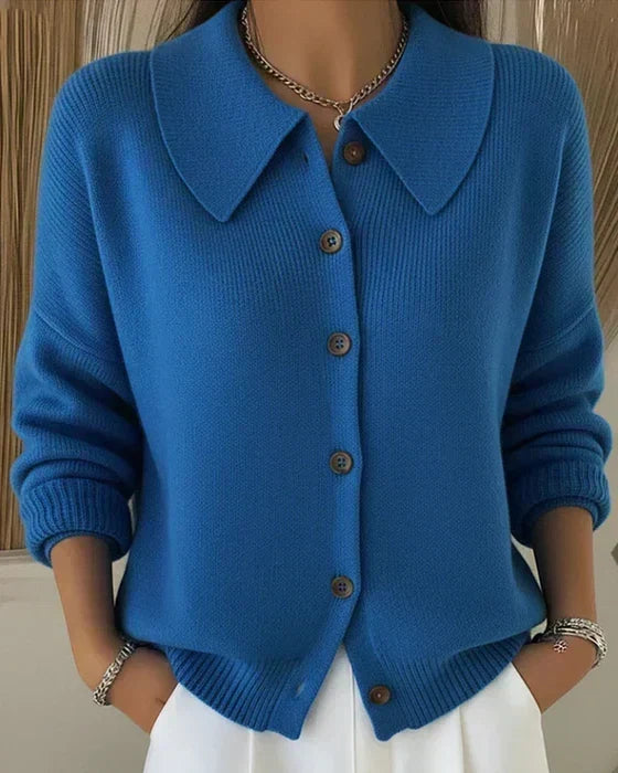Vega | Chamarra de Punto con Cuello Camisero