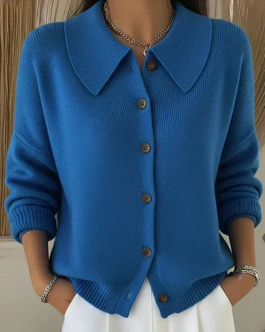 Vega | Chamarra de Punto con Cuello Camisero